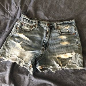 American Eagle distressed high waisted shorts